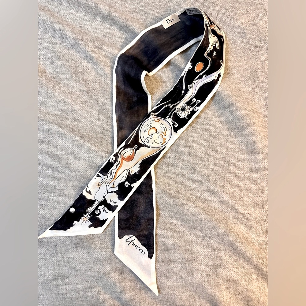 Christian Dior Silk Universe Mitzah scarf.